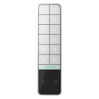 Ajax KeyPad Outdoor Jeweller Bezprzewodowa klawiatura biała zewnętrzna/wewnętrzna, pass tag, kod