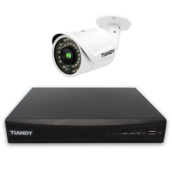 ZESTAW MONITORINGU TIANDY IP HD STARLIGHT REJESTRATOR POE.
