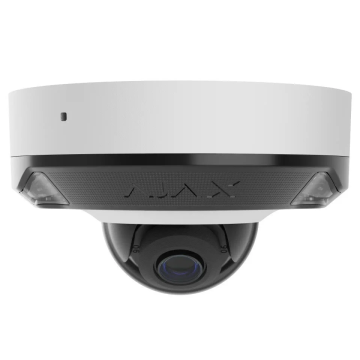 Ajax DomeCam Mini HL 8 MP 4 mm White – Kamera IP Kopułkowa 4K PoE, AI, IR + LED 15 m, True WDR – 126275.214.WH1
