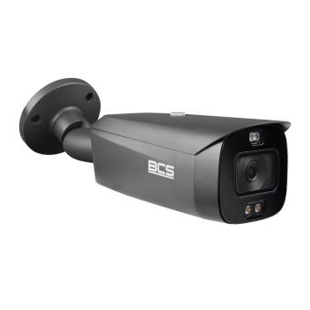 BCS-L-TIP55FCR3L3-Ai1-G(2) - Kamera tubowa IP 5Mpx NightColor, przetwornik 1/2.7'' z obiektywem 2.8mm, światło białe i alarmy świetlne ostrzegawcze.