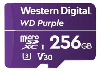 Karta pamięci WD Purple™ WDD256G1P0A 256GB Surveillance MicroSDXC UHS-3 U3 V30 (100/60 MB/s)