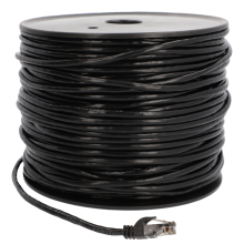 Patchcord BESTLAN kabel sieciowy LAN RJ-45 UTP kat. 5e Czarny 100 metrów