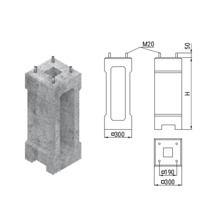 Fundament prefabrykowany FP2