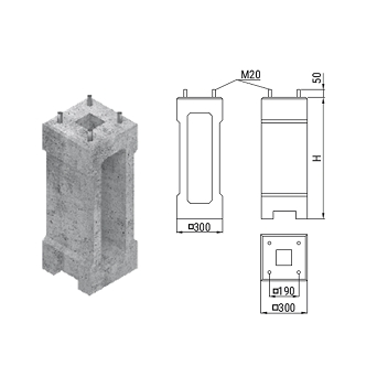 Fundament prefabrykowany FP2