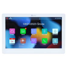 F-V13-2W Monitor Biały Slim Wideodomofonowy Dotykowy 7" WiFi Tuya Smart