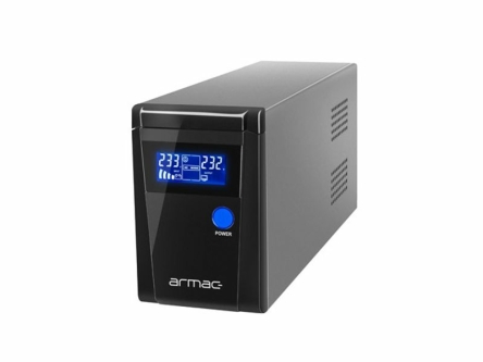 UPS awaryjne zasilanie do pieca kotła CO ARMAC PURE SINE WAVE OFFICE LINE-INTERACTIVE 850VA LCD 2X 230V SCHUKO METALOWA OBUDOWA