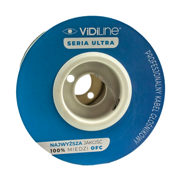 Vidiline VIDI-KAB-GŁ-0,5CU Kabel Głośnikowy 2x0,5mm Miedź Ofc Ultra 1 Metr