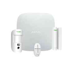 Ajax StarterKit Cam Plus HDR White – Bezprzewodowy Zestaw Alarmowy LTE 4G Wi-Fi z Fotoweryfikacją, Hub 2 Plus, MotionCam HDR, DoorProtect, SpaceControl – 156255.382.WH1