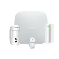 Ajax StarterKit Cam Plus HDR White – Bezprzewodowy Zestaw Alarmowy LTE 4G Wi-Fi z Fotoweryfikacją, Hub 2 Plus, MotionCam HDR, DoorProtect, SpaceControl – 156255.382.WH1