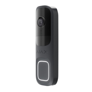 Ajax DoorBell Graphite – Wideodomofon Wi-Fi 4 MP 2K z AI, PIR, HDR, IR 6 m, Dwukierunkowe Audio, Jeweller/Wings, IP54 – 66392.125.GP1