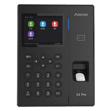 Kontroler Czasu Pracy i Obecności POE Biometryczny Karta EM C2PRO-POE ANVIZ