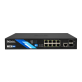 BCS-B-SP08G-2SFP-M - 8 portowy zarządzalny switch (8×PoE) 1000Mbps + 2×Gigabit SFP z 4 trybami pracy - 4