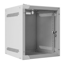 Szafa RACK 10" 6U Wisząca ViDiLine R10-6U/310-WS-SZ Szara Drzwi Szklane