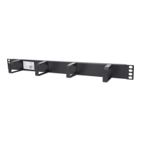 Organizer kabli RACK 19" 1U ViDiLine VIDI-R19-G1-1U 4 oczka czarny