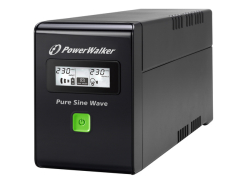 UPS POWER WALKER awaryjne zasilanie pieca kotła CO LINE-INTERACTIVE 600VA 3X IEC 230V, PURE SINE WAVE, RJ11/45 IN/OUT, USB, LCD