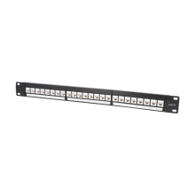 Patch Panel RACK 19" 24xRJ45 UTP Cat6 1U ViDiLine VIDI-R19-PP24-UTP-KAT6
