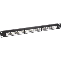 Patch Panel RACK 19" 24xRJ45 UTP Cat6 1U ViDiLine VIDI-R19-PP24-UTP-KAT6