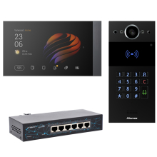 Akubela Zestaw Wideodomofonowy PoE Panel Akuvox R20K + Monitor PG71N-POE-EU