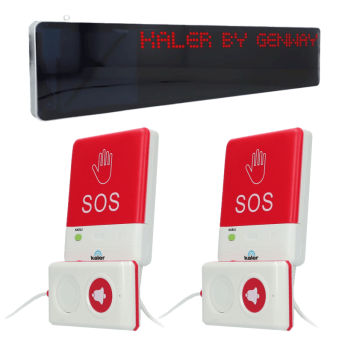 Kaler 2x Przycisk + Obustronny Wyświetlacz LED System Long Range do 500m