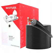 BestLan Kabel Skrętka UTP Kategoria 5e Czarny Drut CCA HQ 305m