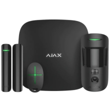 Ajax StarterKit Cam Plus HDR Black – Bezprzewodowy Zestaw Alarmowy LTE 4G Wi-Fi z Fotoweryfikacją, Hub 2 Plus, MotionCam HDR, DoorProtect, SpaceControl – 156256.382.BL1