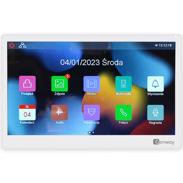 Genway F-V14-2W - Monitor Biały slim wideodomofonowy dotykowy 10