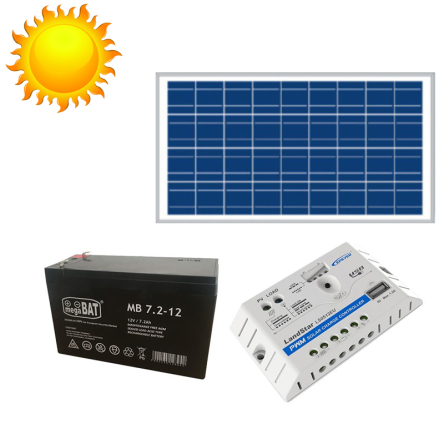Zasilanie Fotowoltaiczne Panel Solarny Zestaw 12V 30W 