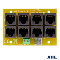 Adapter PoE PASSIVE 4 kanałowy ATTE AEPI-4-10-OF