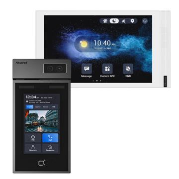 Zestaw Wideodomofonowy Jednorodzinny Akuvox Panel S535 + Biały Monitor S563W Wi-Fi Android PoE