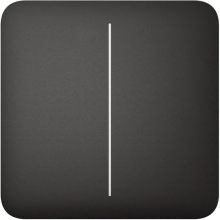 AJAX Button (black) SoloButton (2-gang) przycisk do przełącznika 2-gniazdowego Ajax