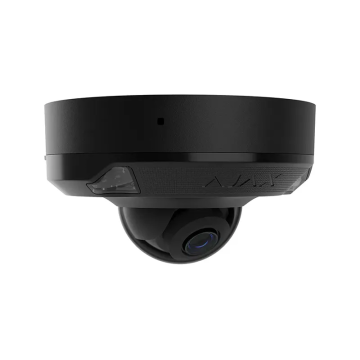 Ajax DomeCam Mini HL 5 MP 4 mm Black – Kamera IP Kopułkowa PoE, AI, IR + LED 15 m, True WDR – 126270.214.BL1