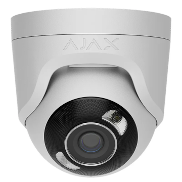 Ajax TurretCam HL 5 Mpx 2.8 mm Przewodowa Kamera IP z Funkcją Sztucznej Inteligencji Biała