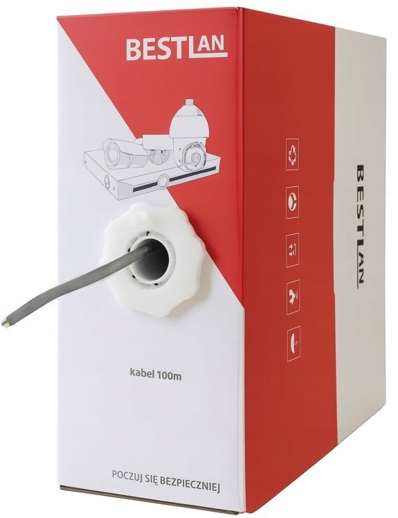 Kabel BestLAN UTP kat. 5 drut CCA w kartonie, 100 m