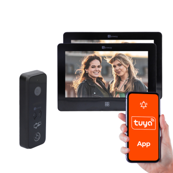 Genway F-S7V11-2W - Zestaw wideodomofonowy 2 żyłowy 2 monitory 7" WiFi Tuya