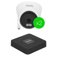 Zestaw Monitoringu IP Tiandy z 2 kamerami TC-C320N i rejestratorem IP