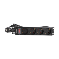 Listwa zasilająca PDU RACK 10" 1U ViDiLine ViDi-R10-PDU4 4 gniazda 16 A