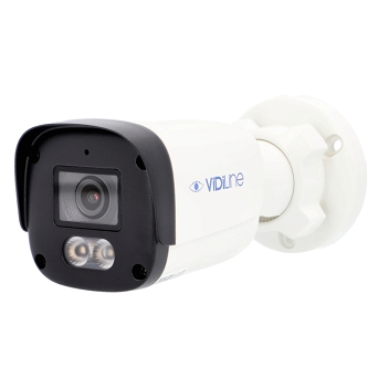 Kamera IP tubowa ViDi-IPC-24T-IW 4Mpix IR Białe światło 4mm H.265 PoE Mikrofon