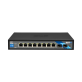 BCS-B-SP08G-2SFP - 8 portowy switch (8×PoE) 1000Mbps + 2×Gigabit SFP z 4 trybami pracy - 4