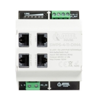 SWPS-4-11-DIN4 Switch PoE 4 portowy z wbudowanym zasilaczem na szynę TH35