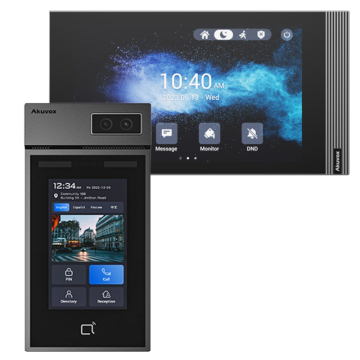 Zestaw Wideodomofonowy Jednorodzinny Akuvox Panel S535 + Szary Monitor S562W Linux PoE
