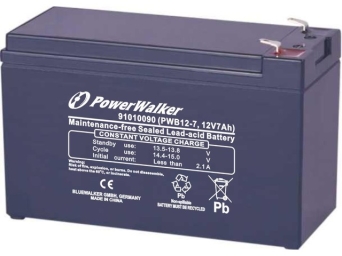 AKUMULATOR ŻELOWY DO UPS 12V/7AH UNIWERSALNY POWERWALKER