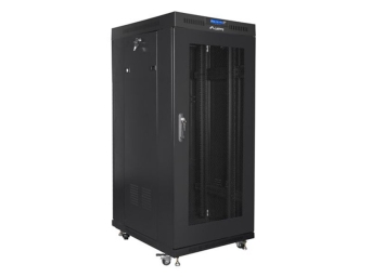 SZAFA INSTALACYJNA RACK STOJĄCA 19" 27U 600X800 CZARNA DRZWI PERFOROWANE LCD LANBERG (FLAT PACK)
