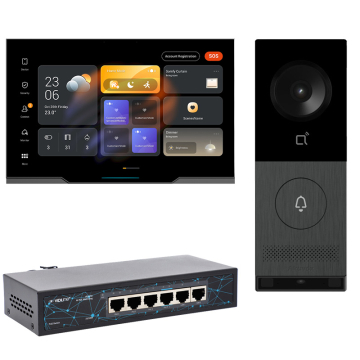 Akubela Zestaw Wideodomofonowy PoE Panel Akuvox X910S + Monitor PH81-ST