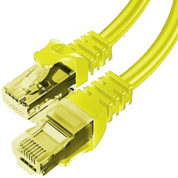 BestLan Patchcord Kabel sieciowy UTP RJ45 Kategoria 5e Żółty 0,5m