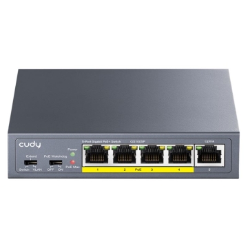 SWITCH POE GS1005P 4-PORTOWY CUDY