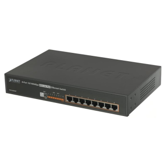 PLANET FSD-808HP Switch 10" 8xFE PoE 802.3at 130W 