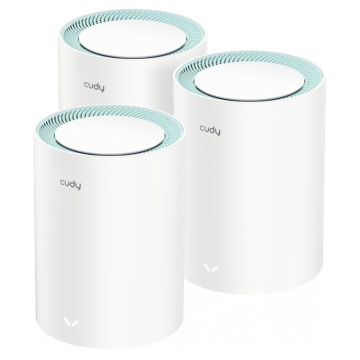 DOMOWY SYSTEM WI-FI MESH M1300(3-PACK) 2.4   GHz, 5   GHz, 300   Mb/s + 867   Mb/s CUDY