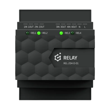 RELAY 4HP DIN MODUŁ WYJŚĆ PRZEKAŹNIKOWYCH 2.0