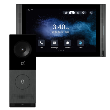 Zestaw Wideodomofonowy Jednorodzinny Akuvox Panel X910S + Szary Monitor S567A Android PoE Wi-Fi