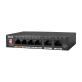 BCS-L-SP04G02G(2) - 6 portowy niezarządzalny switch Gigabit (PoE), 4 porty PoE Gigabit, 2 porty RJ-45 uplink Gigabit. - 3
